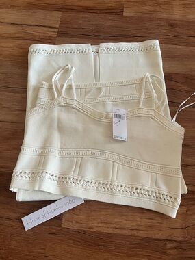 NWT House of Harlow Cloud Dancer Set